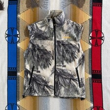 Vintage Men s Cabela s Full Zip Camo Camouflage Fleece Vest Size Small Hunting