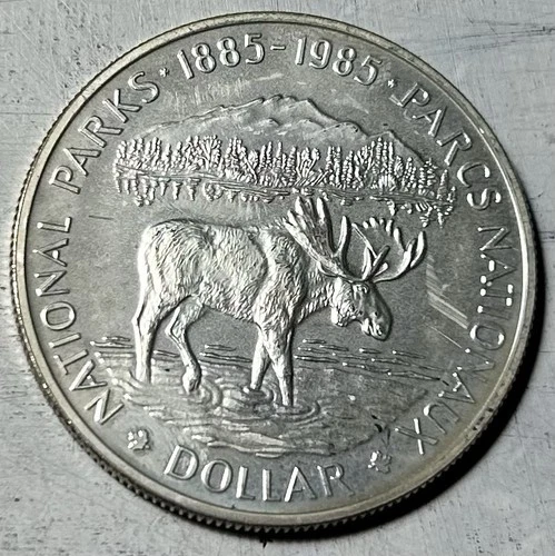 1985 Canada Silver Dollar - National Parks - KM#143 .375 ASW.