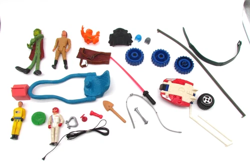 Vintage Mixed Lot Action Figures Accessories & Weapons Lot - 1970s 1980s