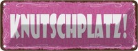 Blechschild 10X27 Cm Knutschplatz Dekoration Deko Geschenk Metall Schild