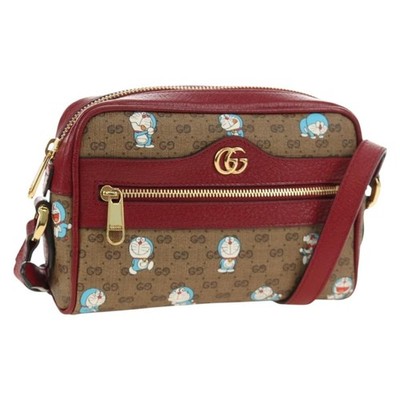 GUCCI Micro GG Supreme Doraemon Collaboration Bag PVC Beige 647784 Auth 184387M