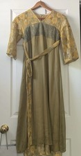 Molifusu Women Vintage Inspired Dress Size M (us 2) Floral Lace Sheer Whimsical