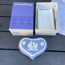 Vintage Wedgwood Jasperware Candy Box Heart,