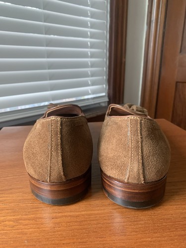 NUEVO con CAJA | ZAPATOS MOCASINES ALDEN 11D GAMUZA RAPÉ BORLA 3403 11 D - Imagen 19 de 23