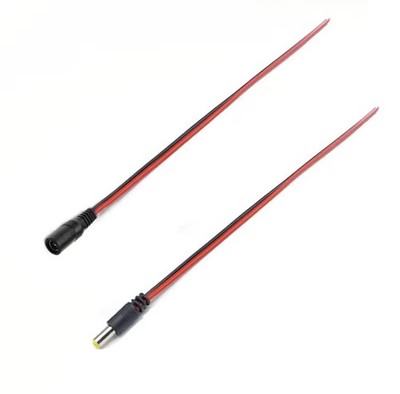 1 Pac Male Female 12V DC Power Connector Pigtail Cable  CCTV Camera 5.5 x 2.1mm