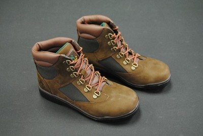 NEW KID'S TIMBERLAND TB044992214 6'' F/L FIELD BOOT DARK BROWN NUBUCK