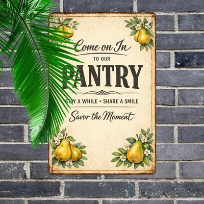 Gather In The Kitchen Lemon Poster Art Metal Plaque 8x12