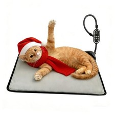 Pet Heating Pad for Cats  Dogs,Safe Electric Cat 17.7" x 17.7" light grey