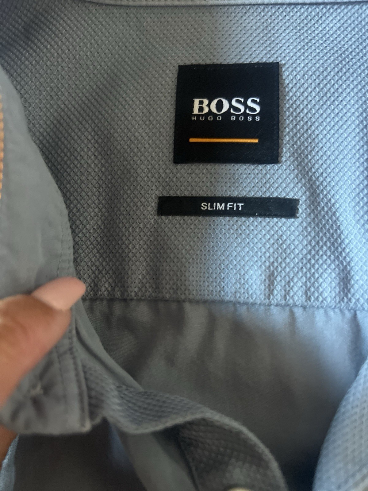 2 x Nuevo Hugo Boss Slim Fit Hombre Manga Corta Azul y Gris L/XL Algodón genuino l
