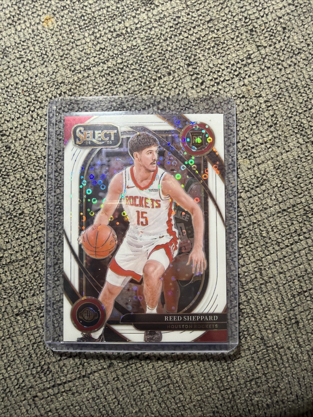 2024-25 Panini Select - Courtside Reed Sheppard #299 White Disco Prizm /75 (RC)