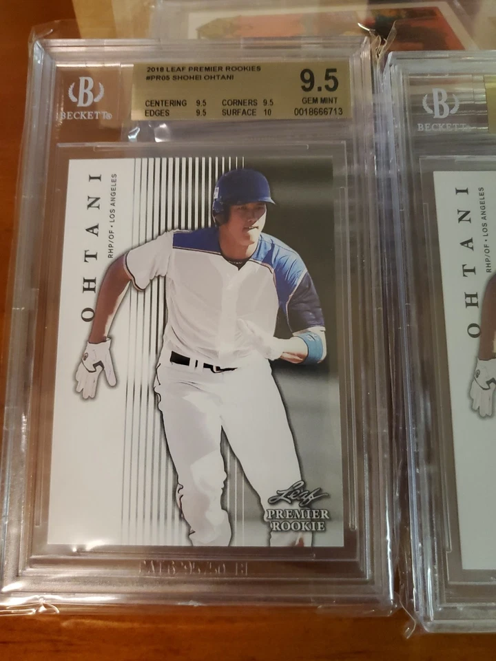 2018 SHOHEI OHTANI BGS 9.5 LEAF DRAFT STARS ST-01 Rookie Card Estado perfeito Dodgers MVP - Imagem 4 de 4