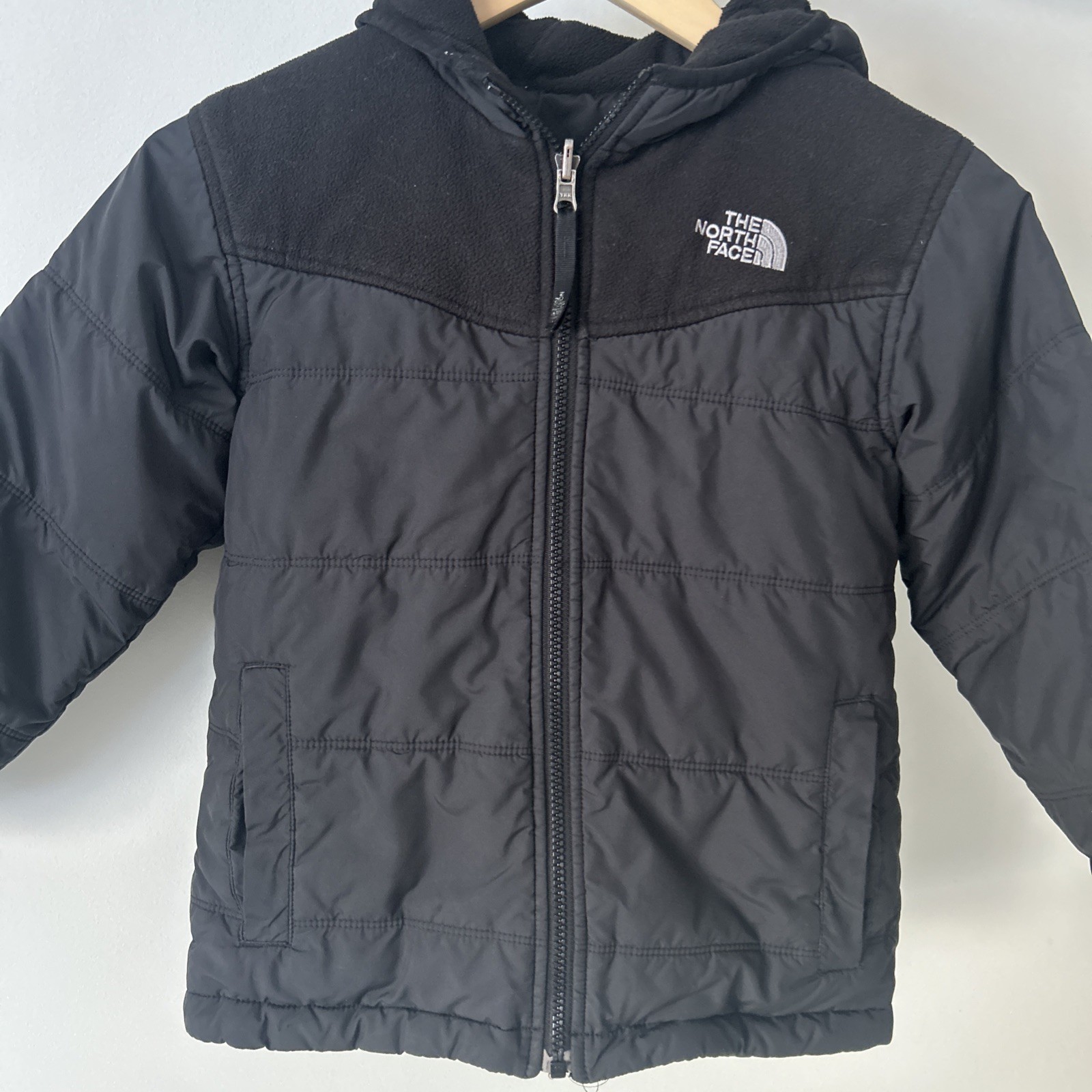 The North Face Kids Jacket Reversible Hooded Puffer Jacket Black Large thumbnail 3