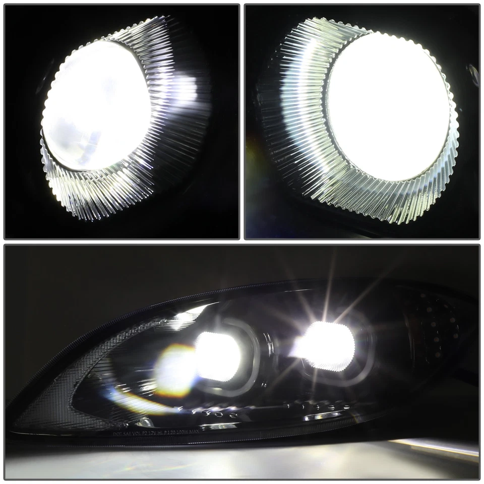 For 2009-2018 International Harvester ProStar LED DRL Projector Headlights Black - Image 4 of 4