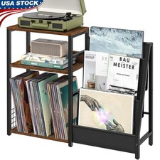 Record Player Stand Vinyl Holder Organizer Turntable Storage Display Shelf New
