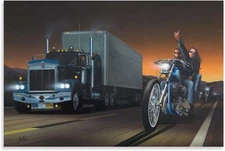 David Mann Motorcycle Art Poster Motorcycle Wall Art Posters For Room