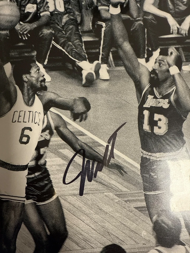 WILT CHAMBERLAIN VS BILL RUSSELL PHOTO AUTO COA  - Image 4 of 4