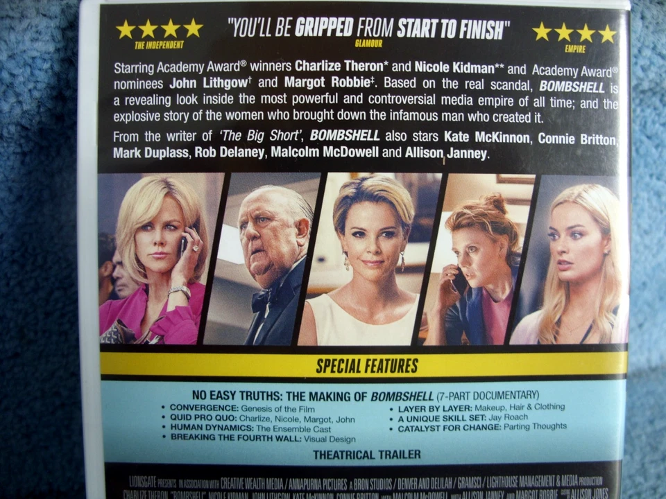 Bombshell (DVDR2) 2019 Margot Robbie 104mins+Extras (BARGAIN) - Image 3 of 4