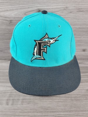 Vintage Florida Marlins Hat Sz 7 1/4 New Era Diamond Pro 100%Wool Vintage 90s