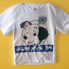 Vintage Disney 101 Dalmatians Pongo Kids T-Shirt Medium 5/6 White