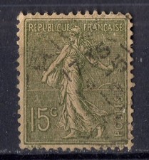 FRANCE !  Timbre SEMEUSE de 1903 n°130 vert type III Filigrane