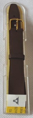 HIRSCH 1310 0210 Brown LEATHER WATCH STRAP 16mm Open End - New