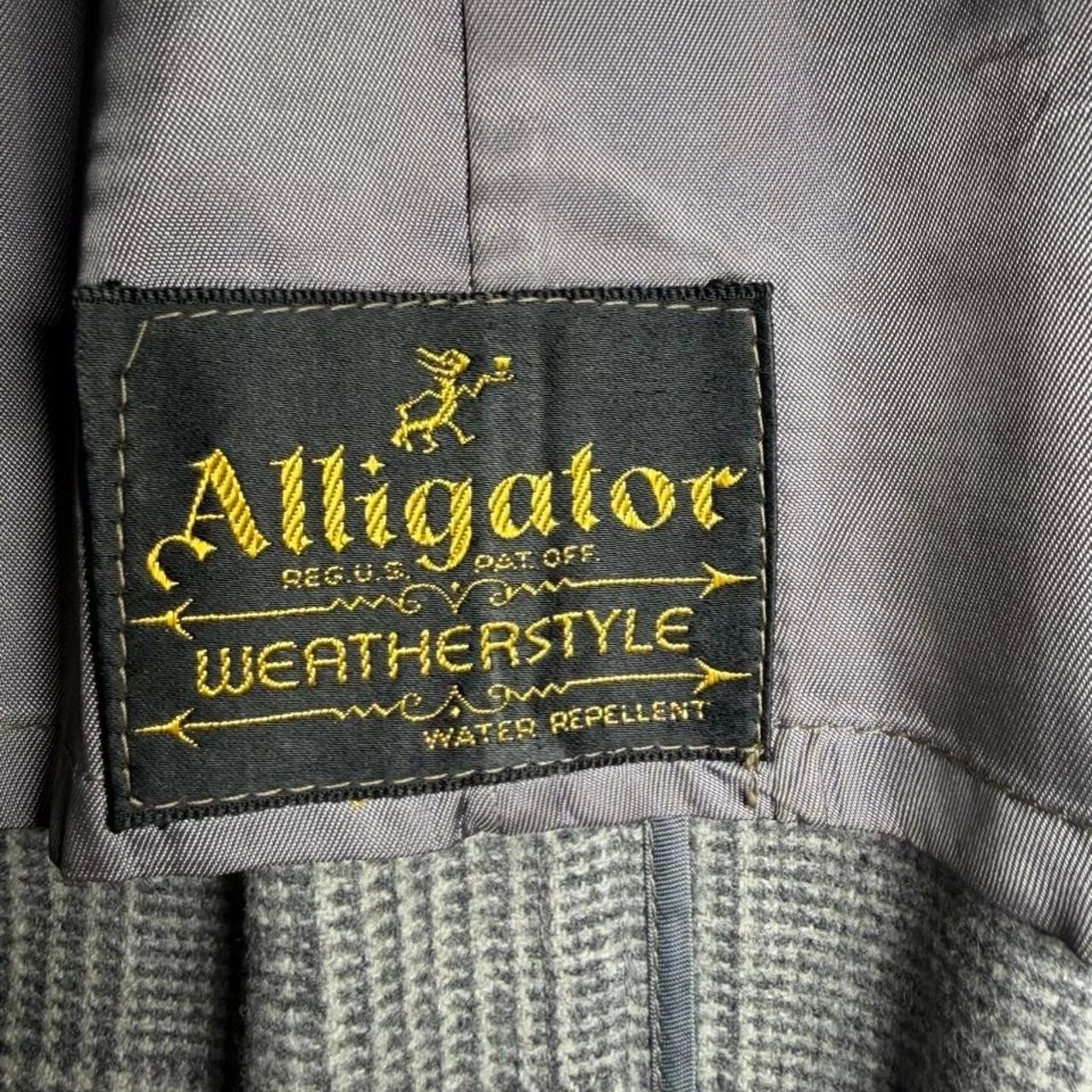 Vintage Alligator Weatherstyle Mens Gray Glen Plaid Overcoat USA Estimated Large image 6