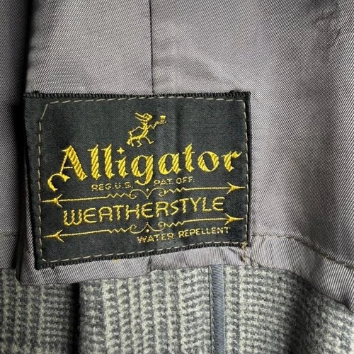 Vintage Alligator Weatherstyle Mens Gray Glen Plaid Overcoat USA Estimated Large image 6