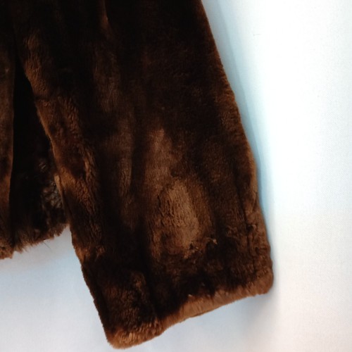 Vintage The May Company Cleveland Brown Fur Coat Women's Waist Length Beautiful - Picture 3 of 8
