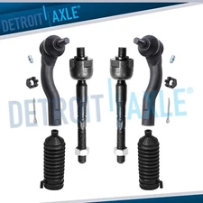 Front Inner Outer Tie rod Boot Kit for 2010 - 2012 Ford Fusion Mercury Milan