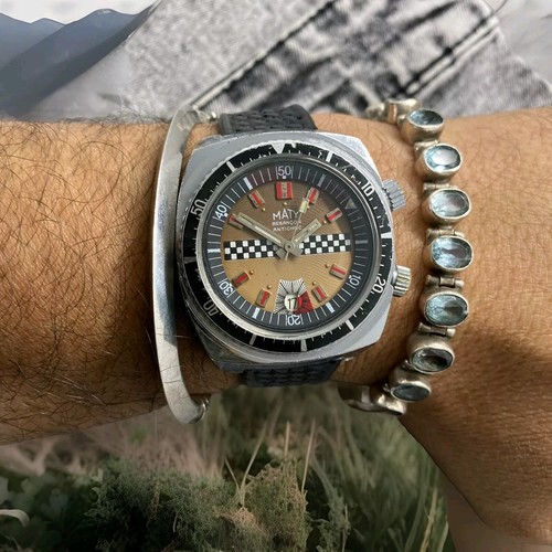 SKIN DIVER COMPRESSOR MATY BESANCON WATCH MECHANICAL UTRA RARE VINTAGE 1970S - Picture 3 of 20