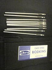 Embroidery Bodkins Double Eye Needles Blunt Tip 65 mm AKRA Supreme 80's Quality