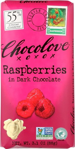 Chocolove Premium Dunkle Schokolade Himbeeren Riegel 3,1 Oz 4er Pack - Bild 1 von 4