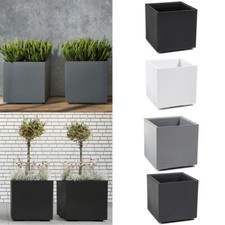 Blumenkübel Blumentopf Eckige mit Rollen 6 Farben 3 Größen Beton Optik