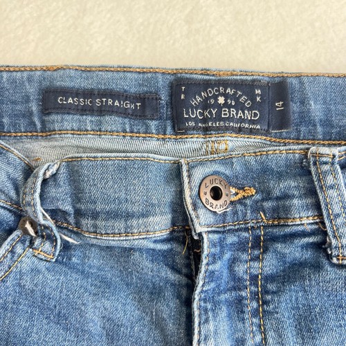LUCKY BRAND Jeans Boys Size 14 Blue Classic Straight Medium Wash Denim - Picture 2 of 10