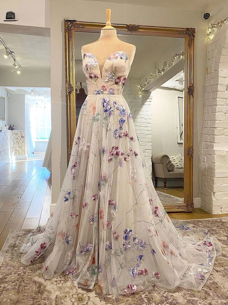 flower wedding dress