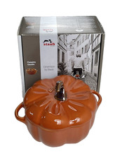 Staub Ceramic Pumpkin Cocotte 5  .5 Qt Cinnam...