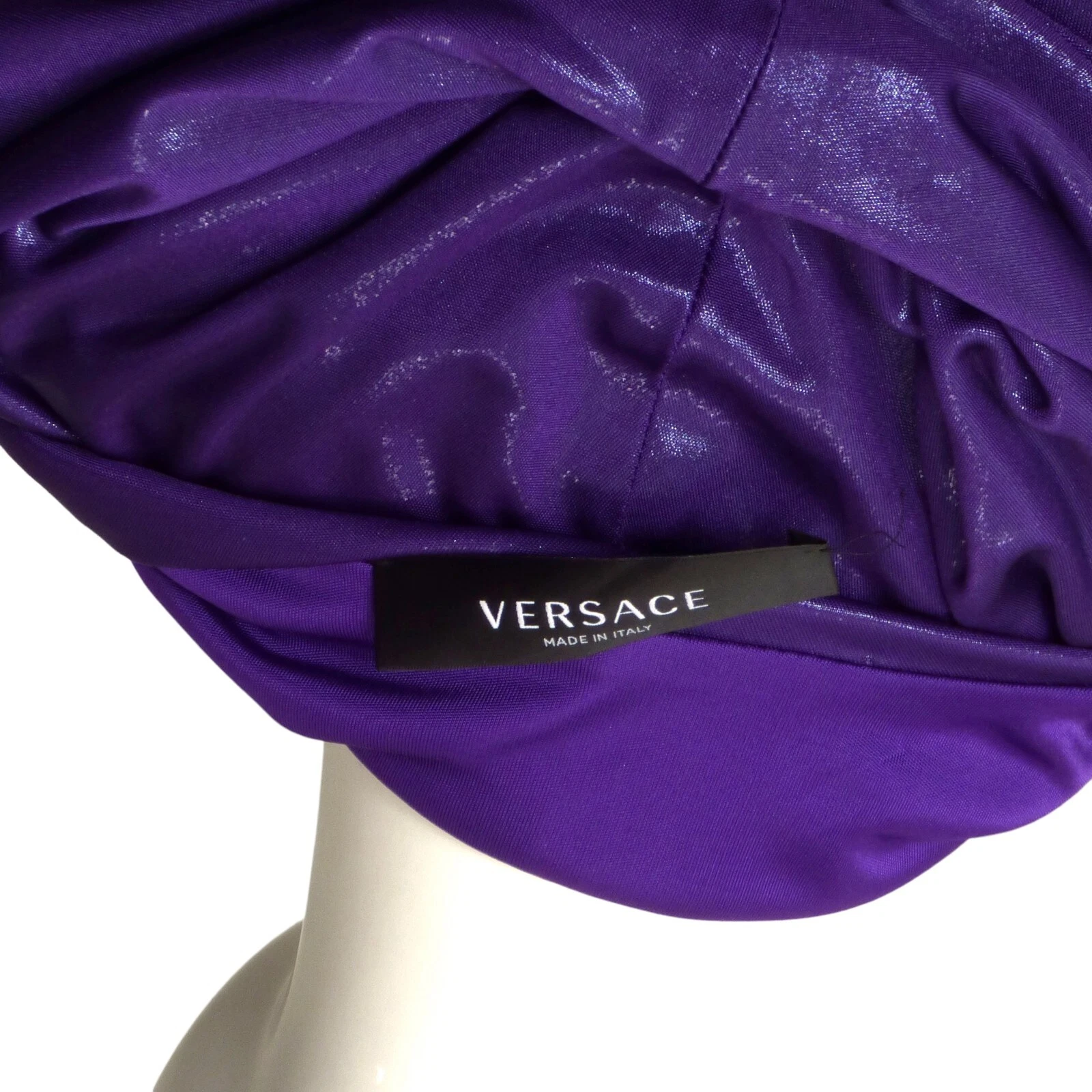 VERSACE Mini abito viola con cappuccio nuovo con etichette 2023 taglia 2
