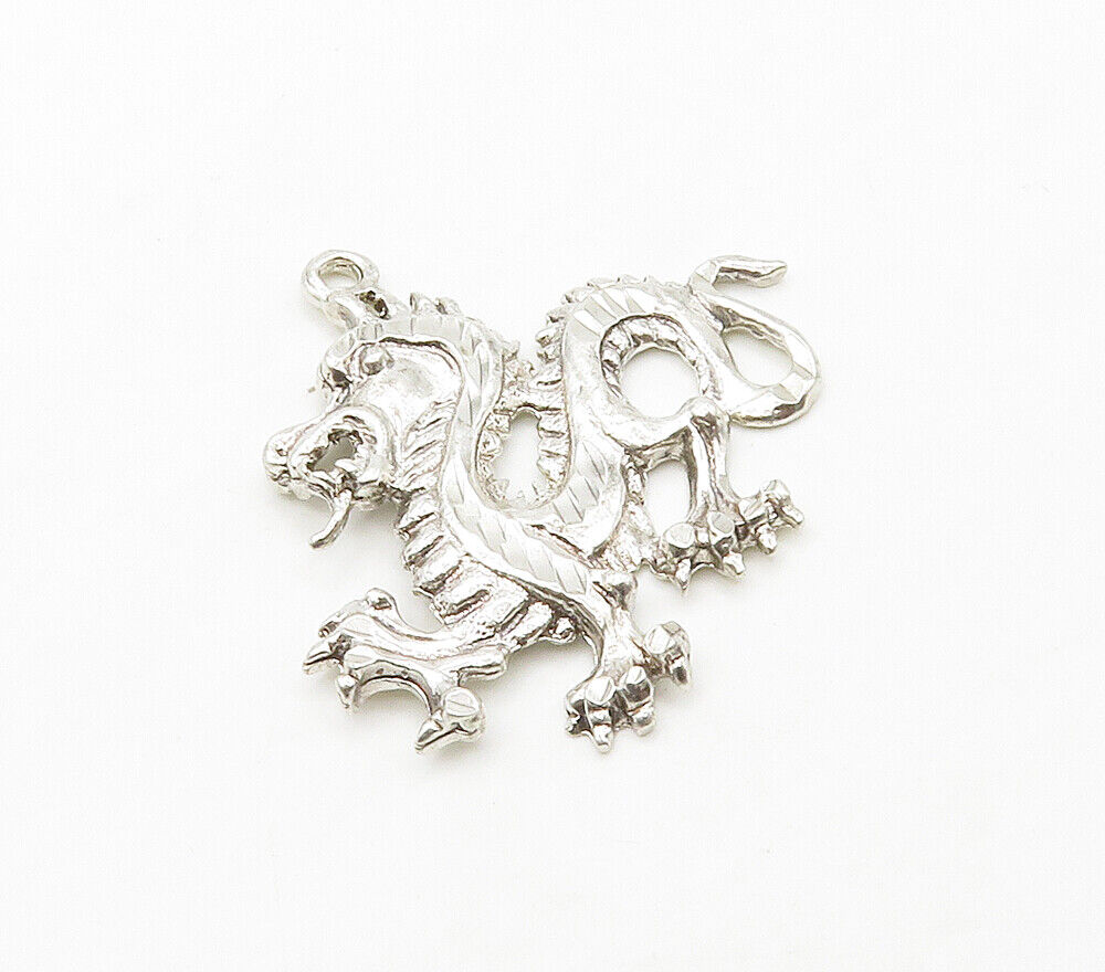925 Sterling Silver - Vintage Shiny Diamond Cut D… - image 2