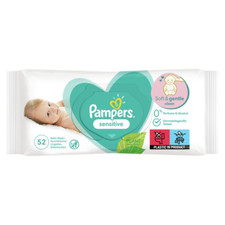 Image of Pampers Sensitive Fragrance-Free Baby 52 Wipes