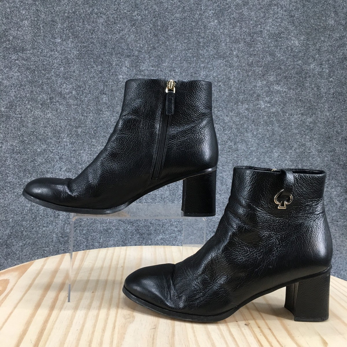 Kate Spade Boots Womens 10 B Manhattan Side Zip Ankle Bootie Black