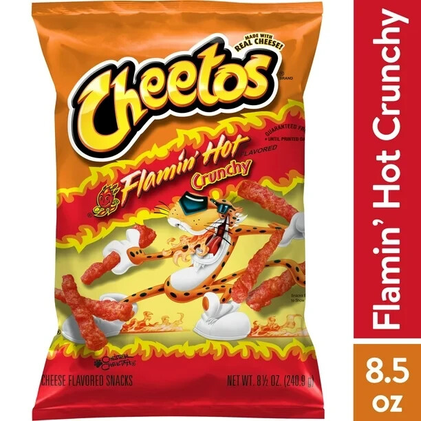 CHEETOS CRUNCHY FLAMIN HOT CHEESE- IMPORTADO DOS EUA - 92.1 GRAMAS