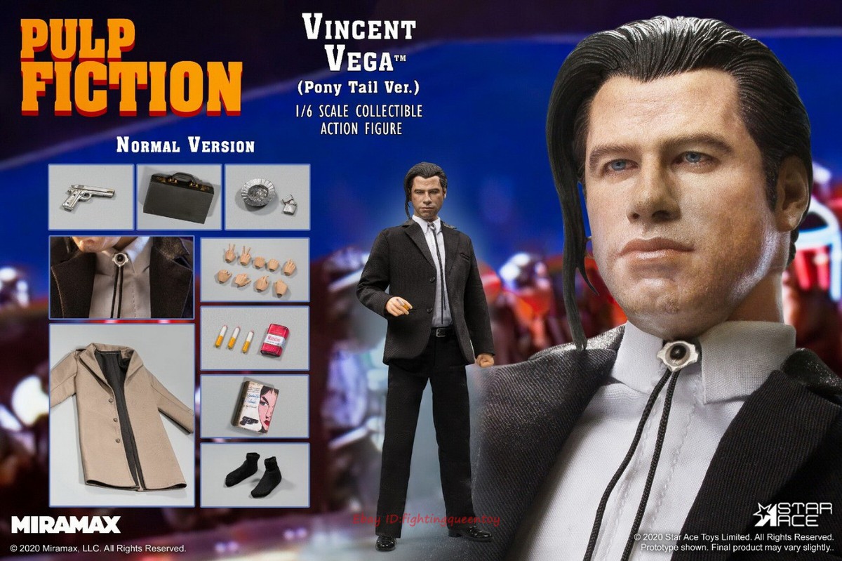 Star Ace Toys パルプフィクション フィギュア 2体セット STAR ACE Toys VINCENT VEGA 2.0 Pony Tail Ver. Normal Ver. 1/6