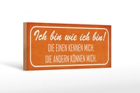 Holzschild Spruch 27X10 Cm Ich Bin Wie Ich Bin Die Einen Deko Schild Wooden Sign