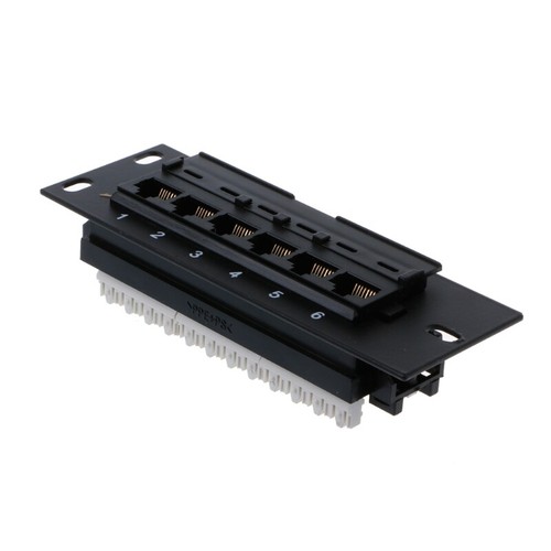Panneau de brassage Pass-Thru 6 ports CAT5e RJ45 avec support de montage pour prise Keystone - Photo 4/8