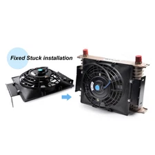 Universal 7" Pull Push Electric Transmission Oil Cooler Engine Cooling Fan 80W