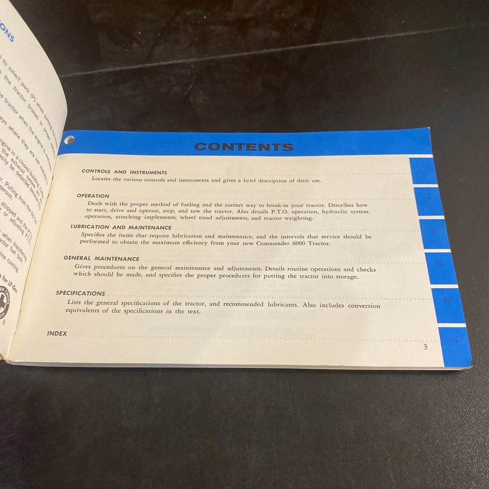 GENUINE 1961-1964 FORD COMMANDER 6000 TRACTOR OPERATORS MANUAL EXCELLENT - Image 3 of 3