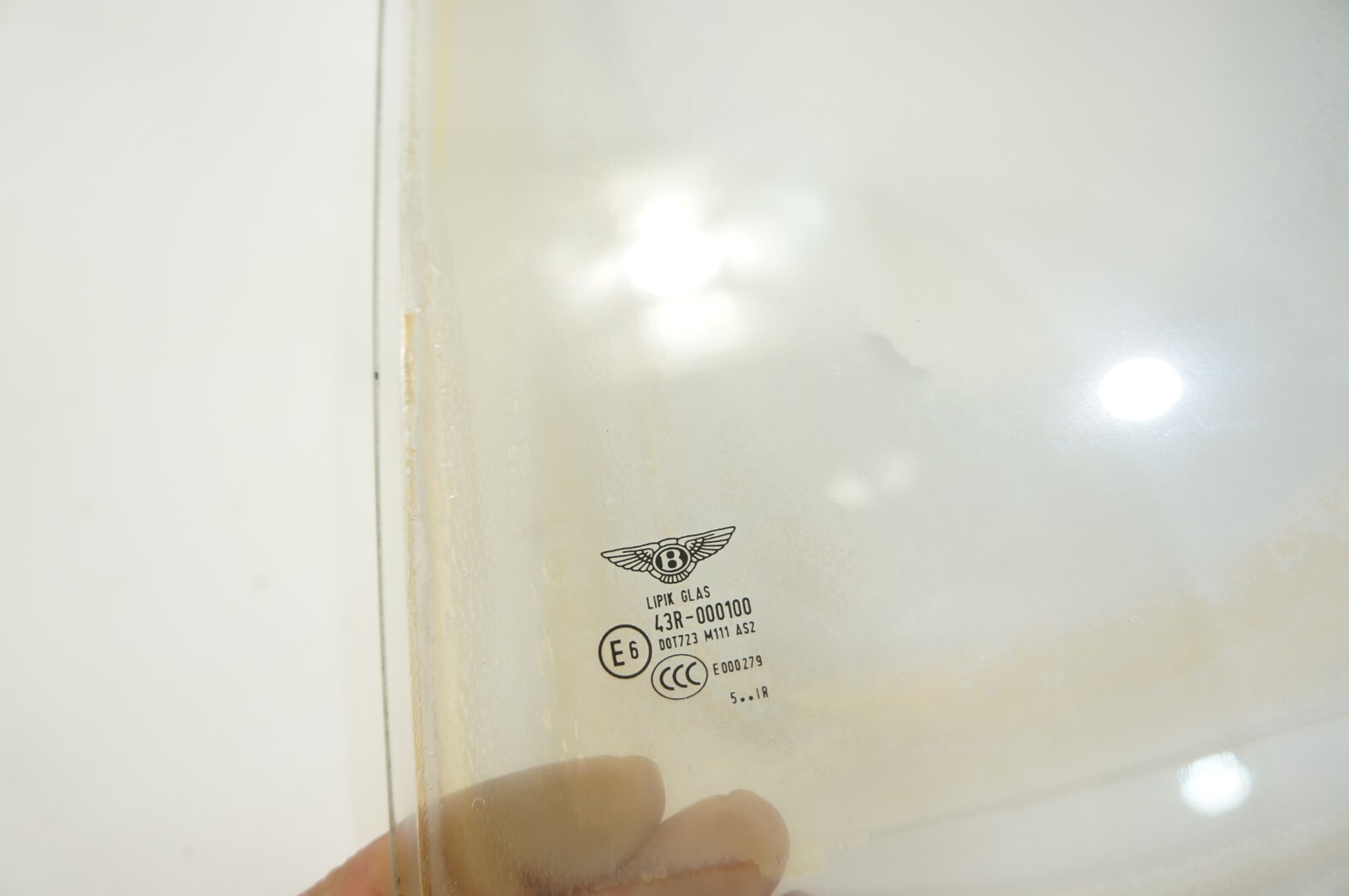 06-2012 Bentley Flying Spur Rear Left Driver Door Quarter Window Glass
