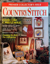 Country Stitch 1990 Premier Issue Cross Stitch Magazine Christmas Patterns