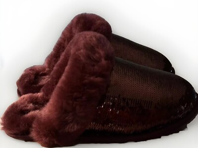 UGG SCUFFETTE II MIRROR BALL WILD GRAPE WOMAN SLIPPER SIZE 5 (1151290) AUTHENTIC