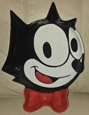 Vintage Felix the Cat Ceramic Chip Dip Server 16" Clay Art 1998